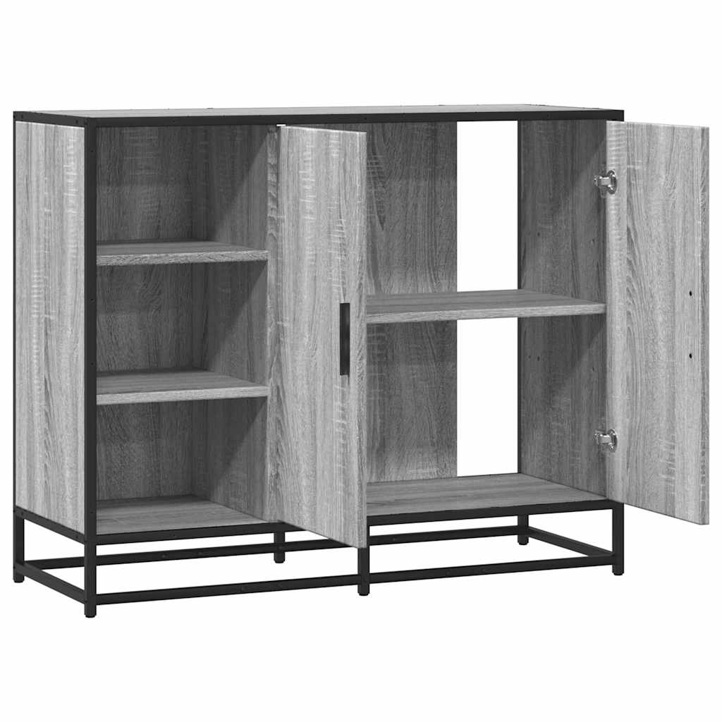 vidaXL Szafka, szary dąb sonoma, 92x35x76 cm, materiał drewnopochodny