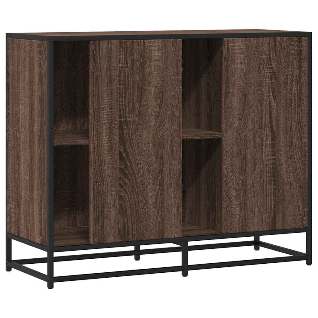 vidaXL Szafka, brązowy dąb, 92x35x76 cm, materiał drewnopochodny