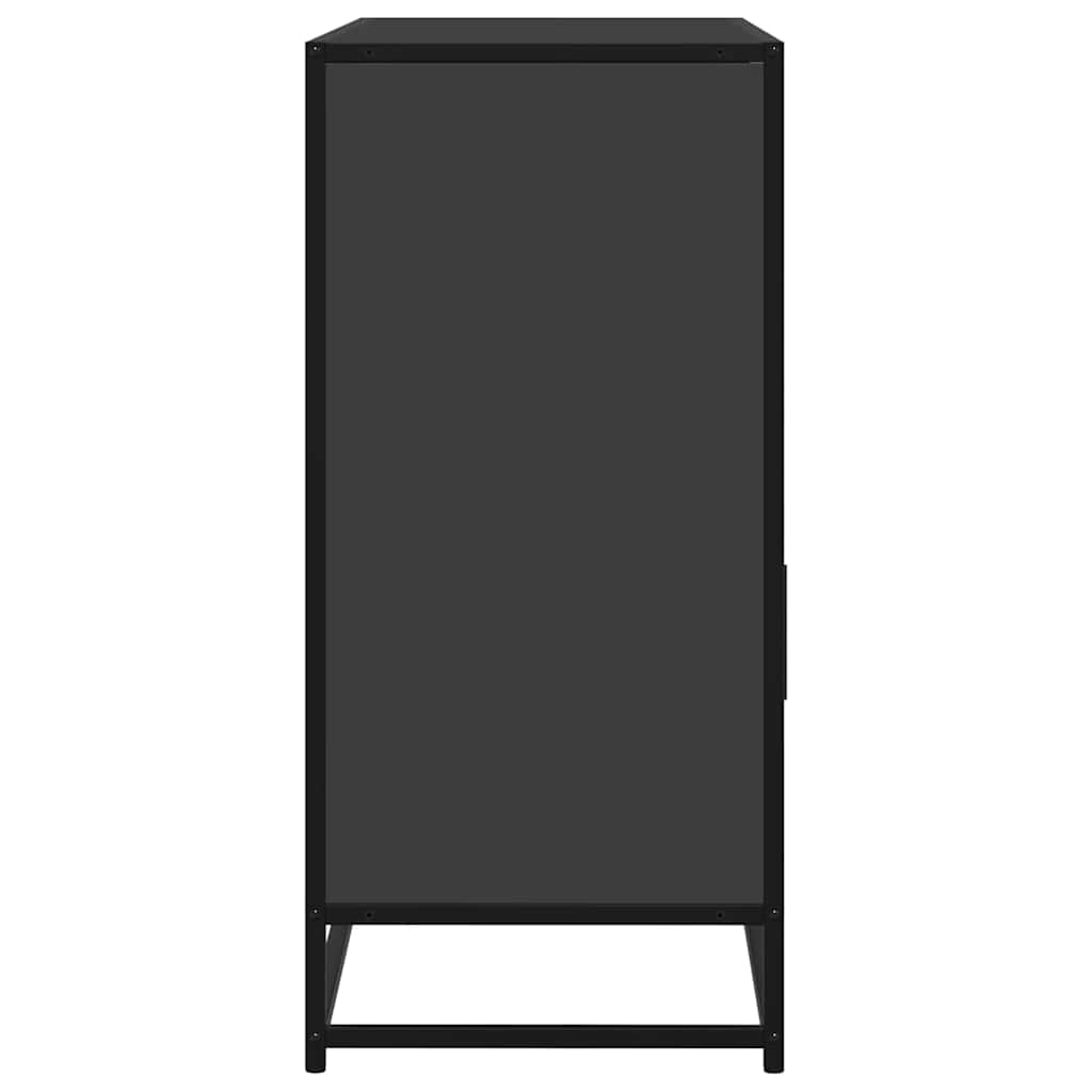 vidaXL Komoda, czarna, 100x35x76 cm, materiał drewnopochodny