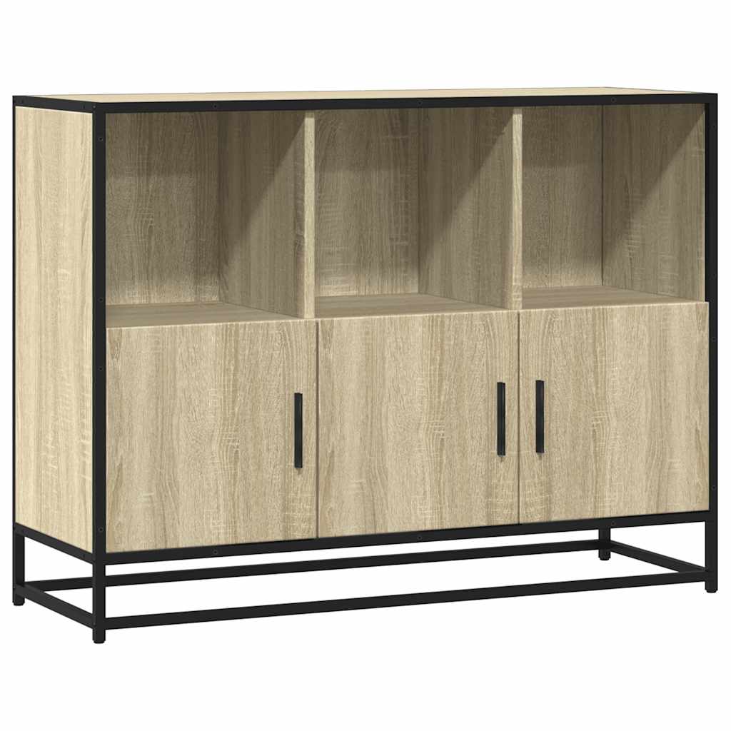 vidaXL Komoda, dąb sonoma, 100x35x76 cm, materiał drewnopochodny