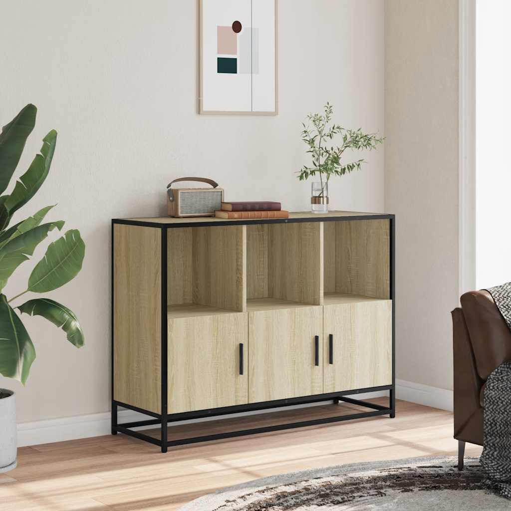 vidaXL Komoda, dąb sonoma, 100x35x76 cm, materiał drewnopochodny