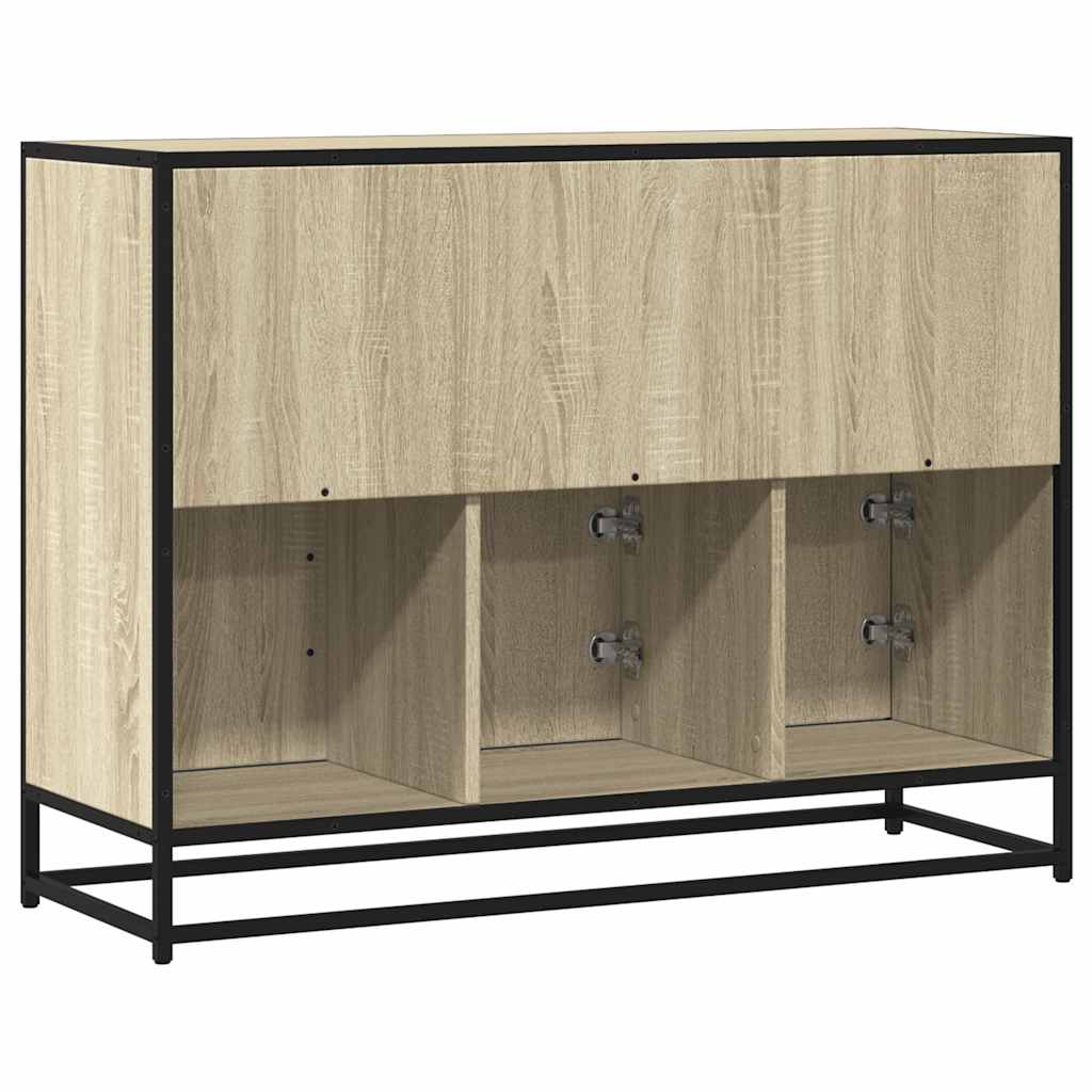 vidaXL Komoda, dąb sonoma, 100x35x76 cm, materiał drewnopochodny