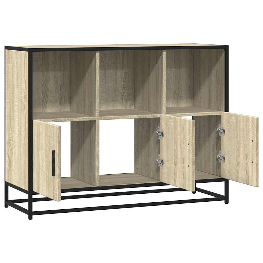 vidaXL Komoda, dąb sonoma, 100x35x76 cm, materiał drewnopochodny