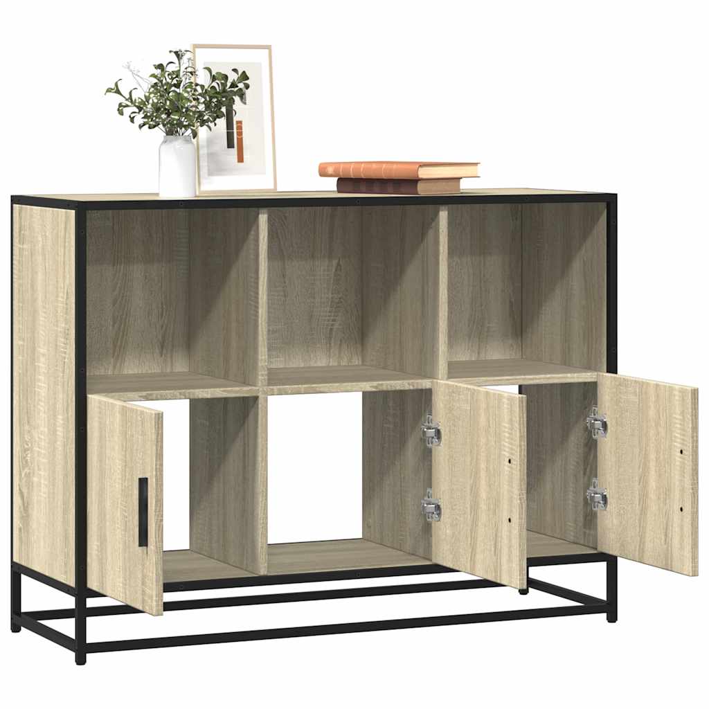 vidaXL Komoda, dąb sonoma, 100x35x76 cm, materiał drewnopochodny