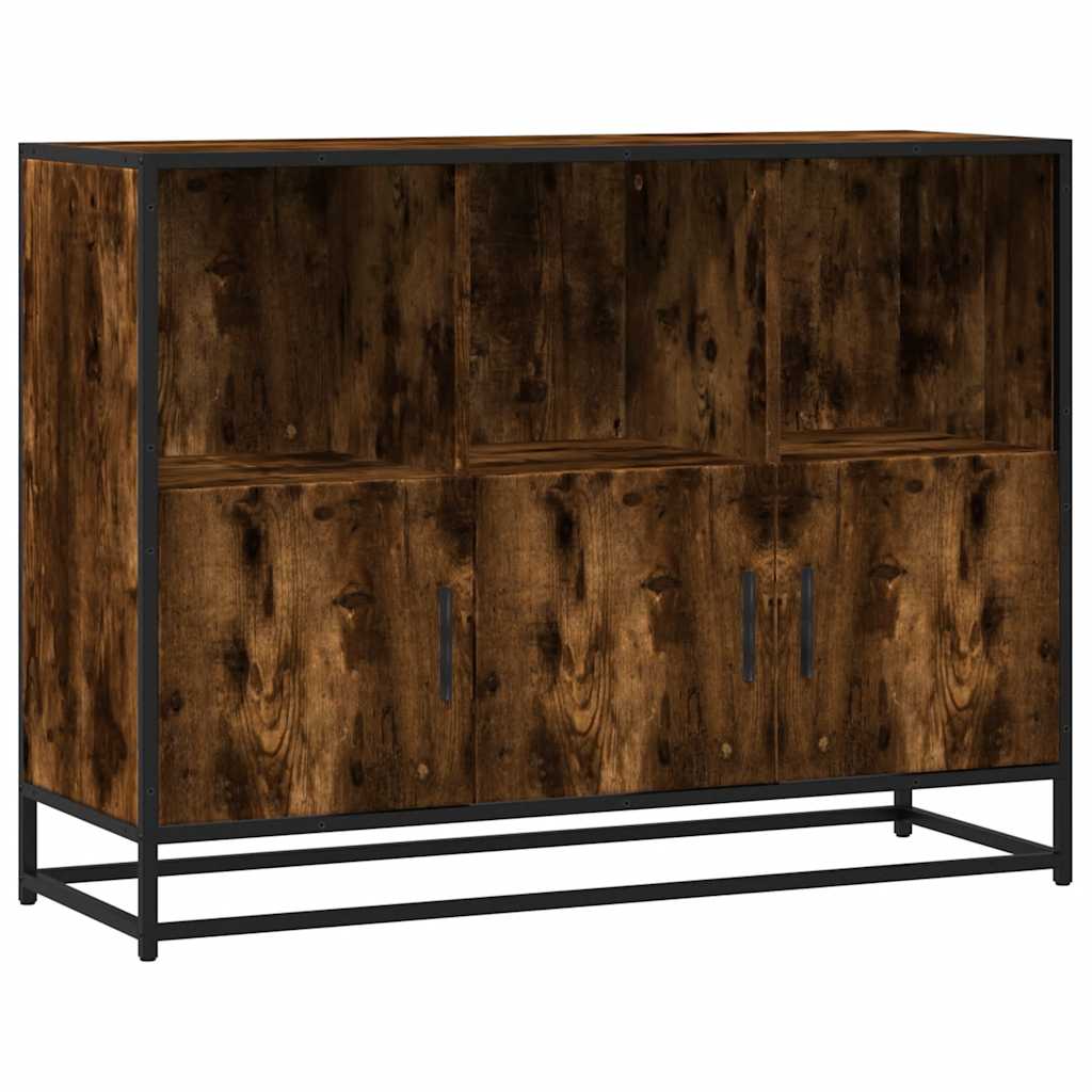 vidaXL Komoda, przydymiony dąb, 100x35x76 cm, materiał drewnopochodny