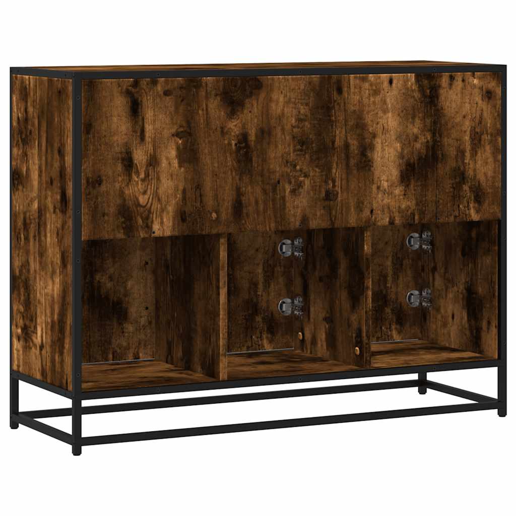 vidaXL Komoda, przydymiony dąb, 100x35x76 cm, materiał drewnopochodny