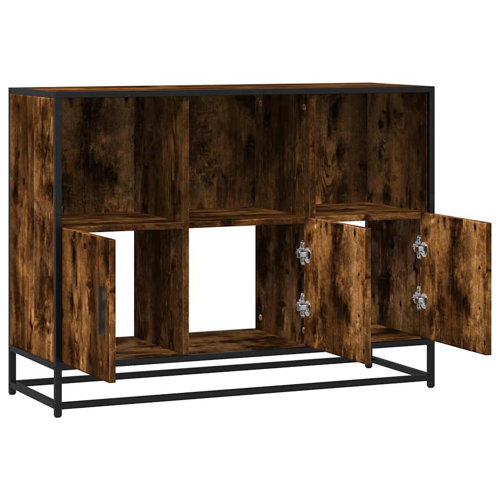 vidaXL Komoda, przydymiony dąb, 100x35x76 cm, materiał drewnopochodny