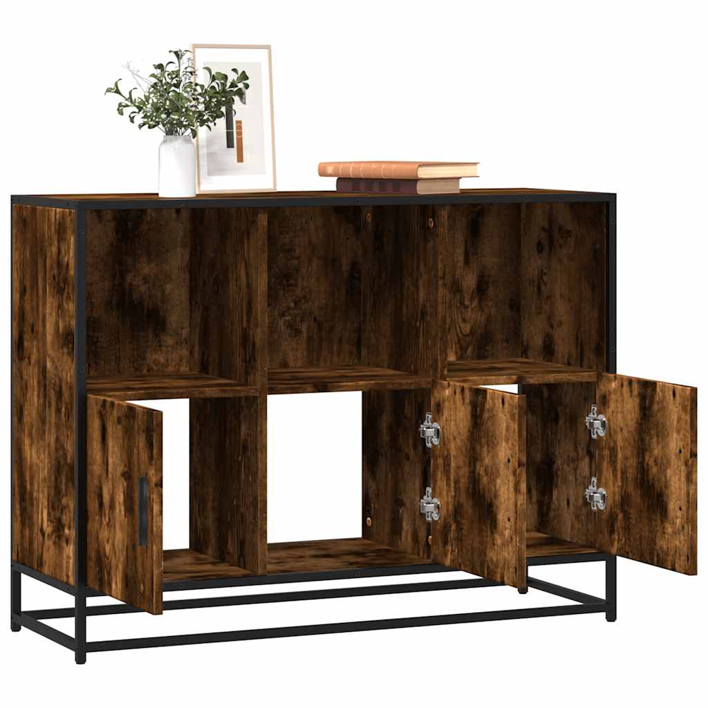 vidaXL Komoda, przydymiony dąb, 100x35x76 cm, materiał drewnopochodny