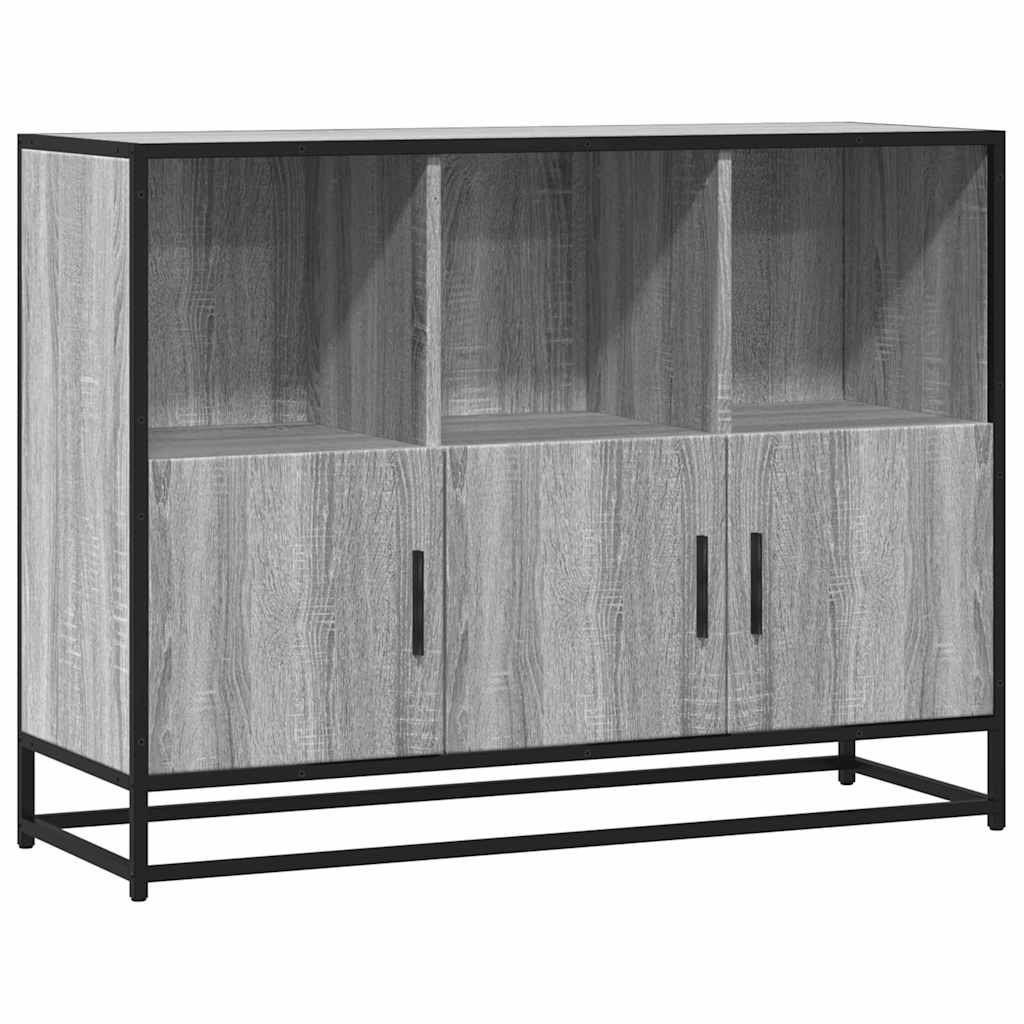 vidaXL Komoda, szary dąb sonoma, 100x35x76 cm, materiał drewnopochodny