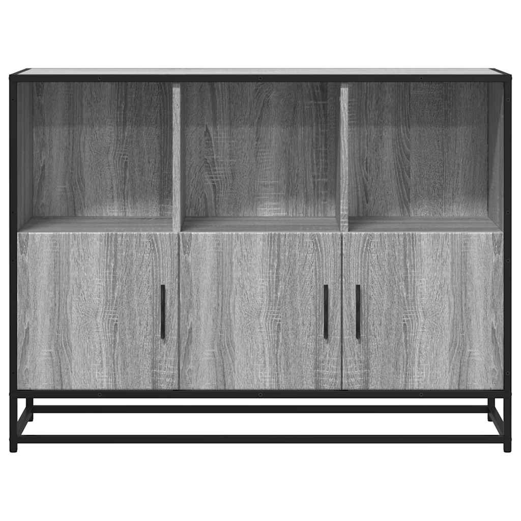 vidaXL Komoda, szary dąb sonoma, 100x35x76 cm, materiał drewnopochodny
