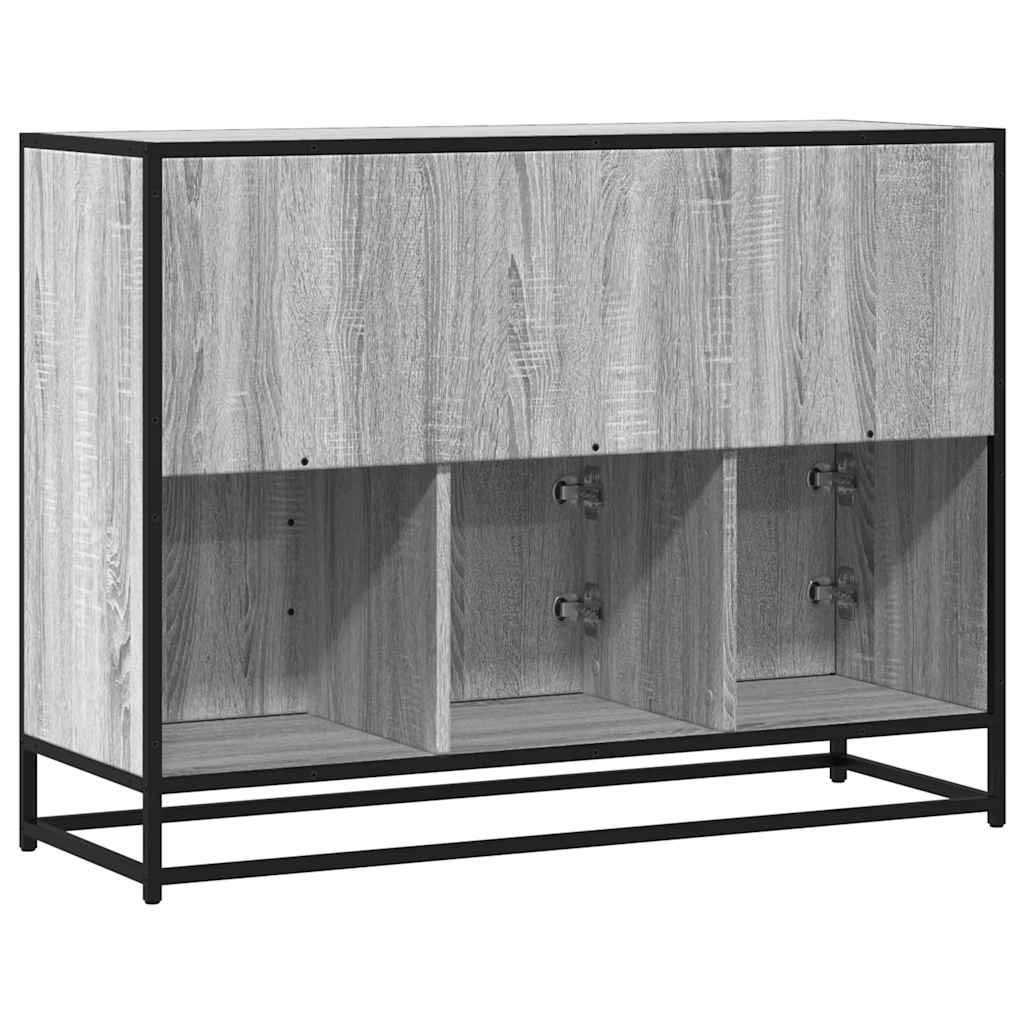 vidaXL Komoda, szary dąb sonoma, 100x35x76 cm, materiał drewnopochodny