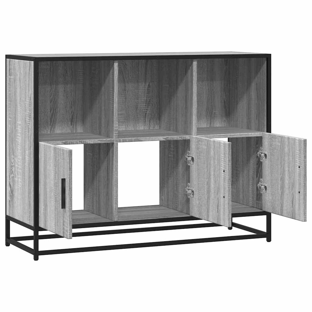 vidaXL Komoda, szary dąb sonoma, 100x35x76 cm, materiał drewnopochodny