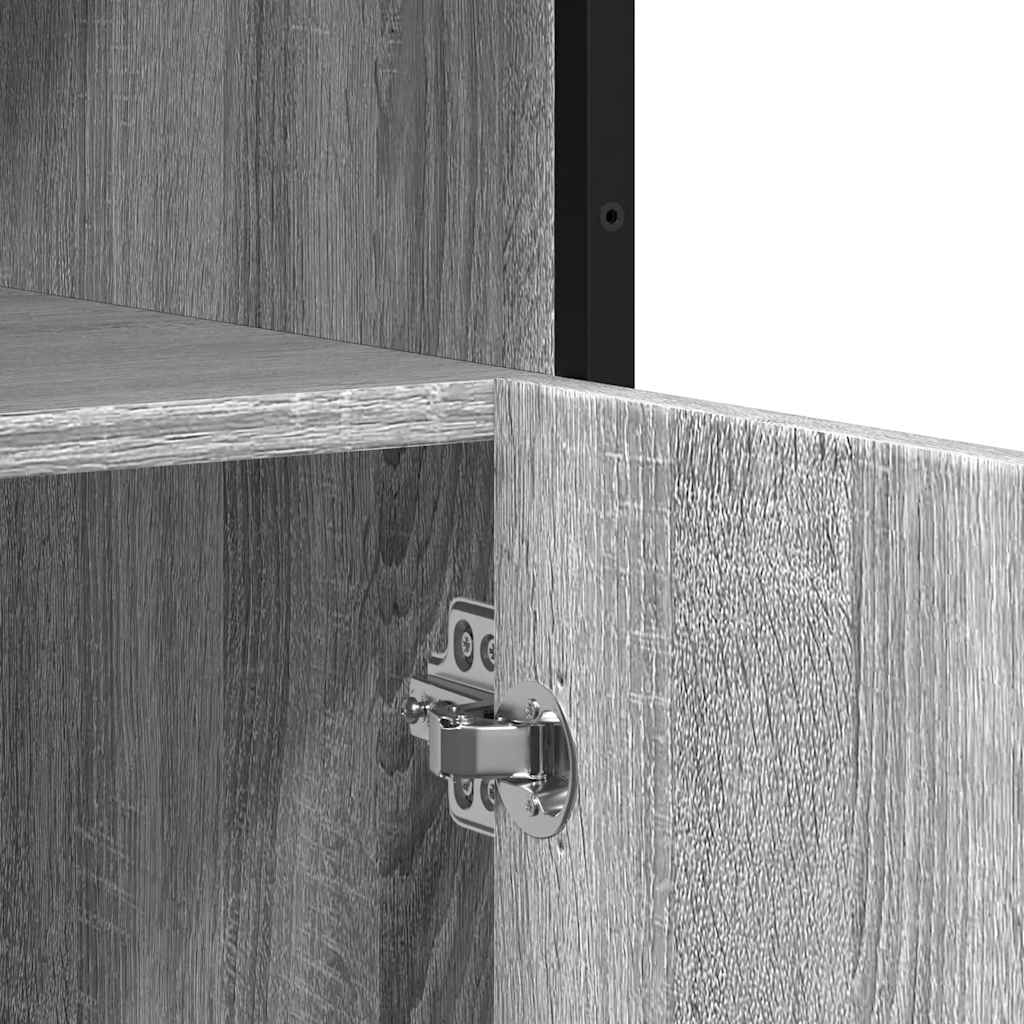 vidaXL Komoda, szary dąb sonoma, 100x35x76 cm, materiał drewnopochodny