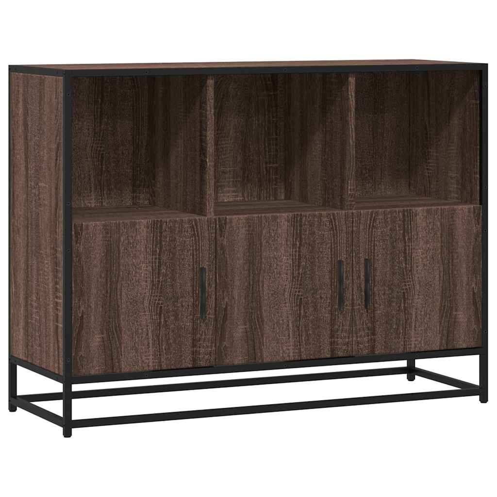 vidaXL Komoda, brązowy dąb, 100x35x76 cm, materiał drewnopochodny