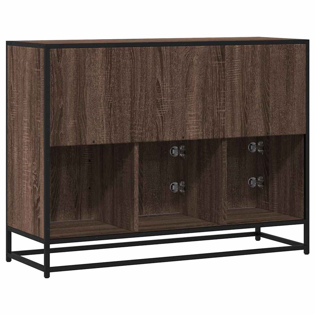 vidaXL Komoda, brązowy dąb, 100x35x76 cm, materiał drewnopochodny