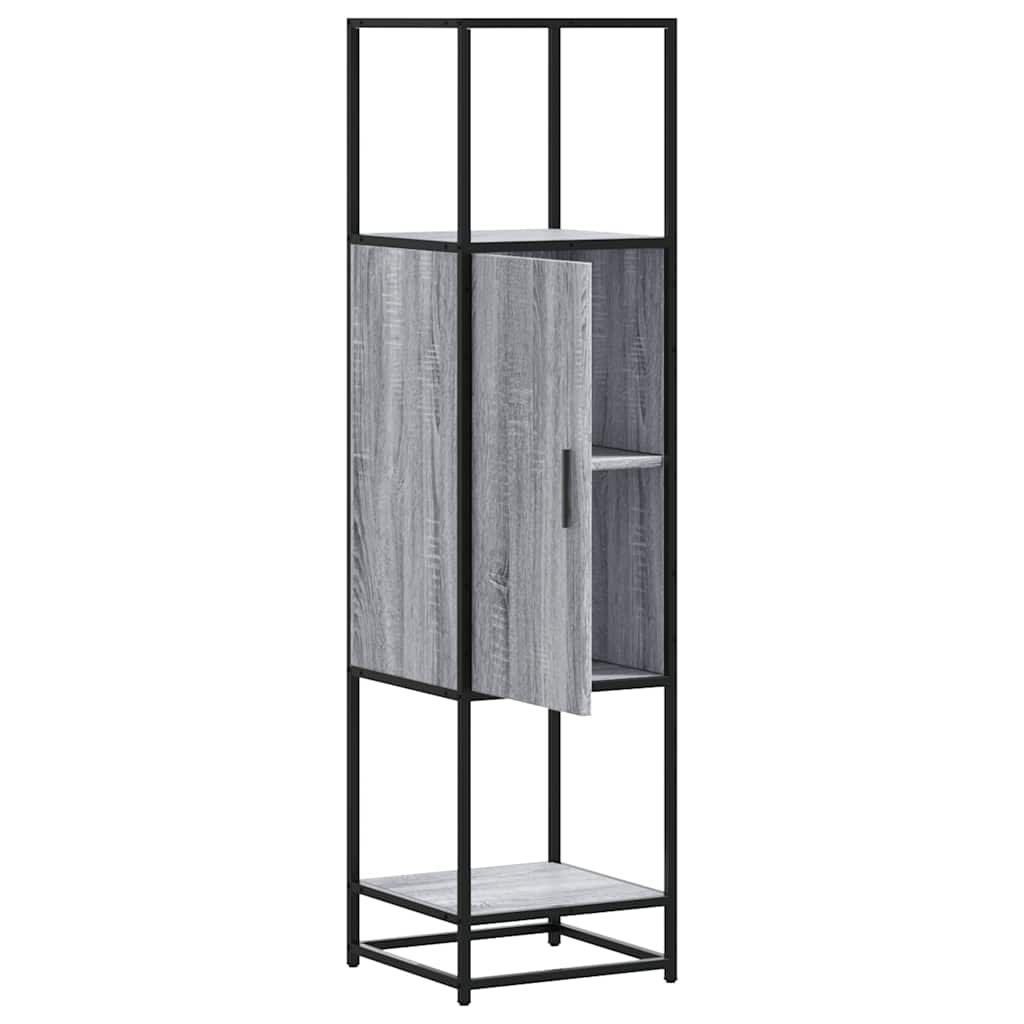 vidaXL Wysoka szafka, szary dąb sonoma, 35,5x35x139 cm