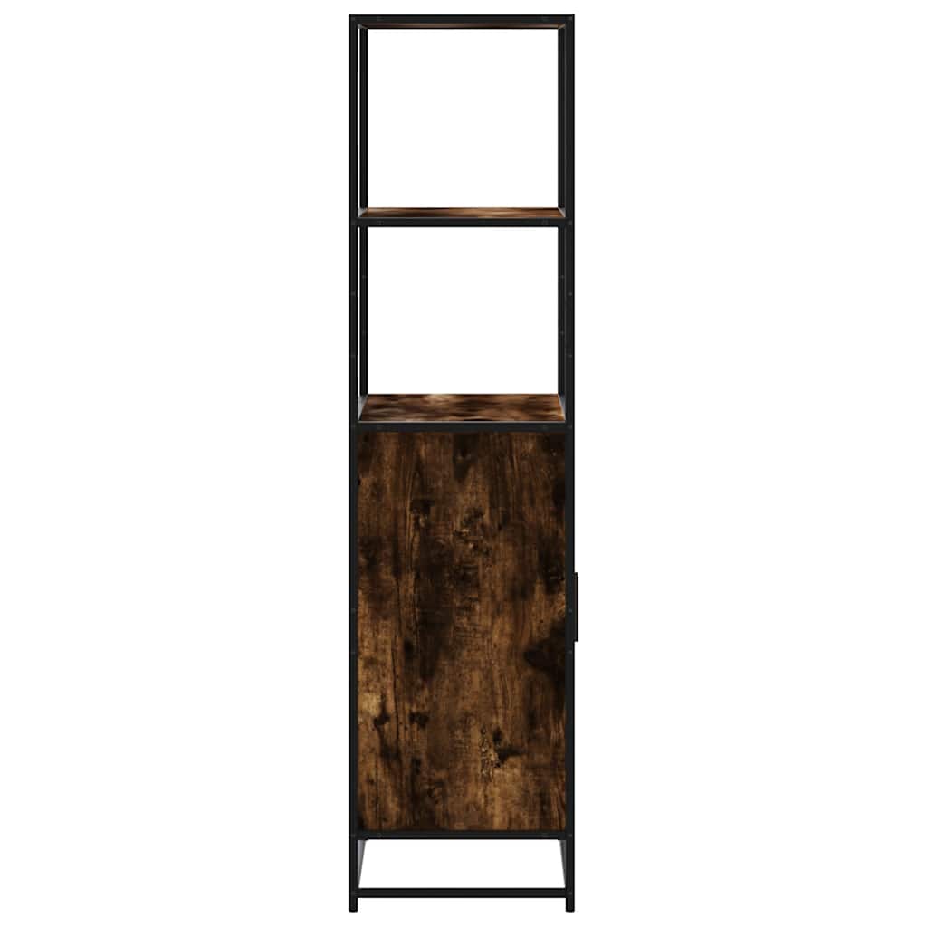 vidaXL Wysoka szafka, przydymiony dąb, 68x35x139 cm