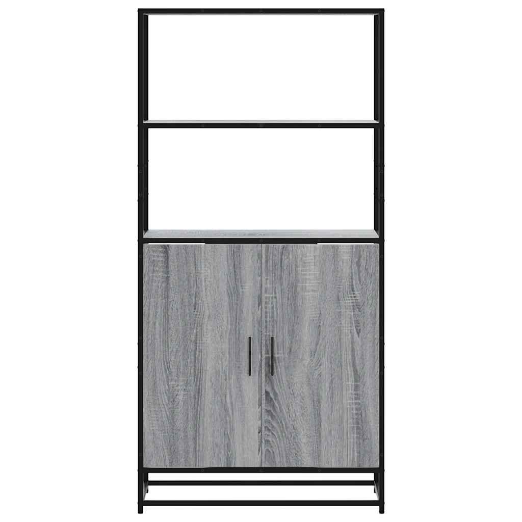 vidaXL Wysoka szafka, szary dąb sonoma, 68x35x139 cm