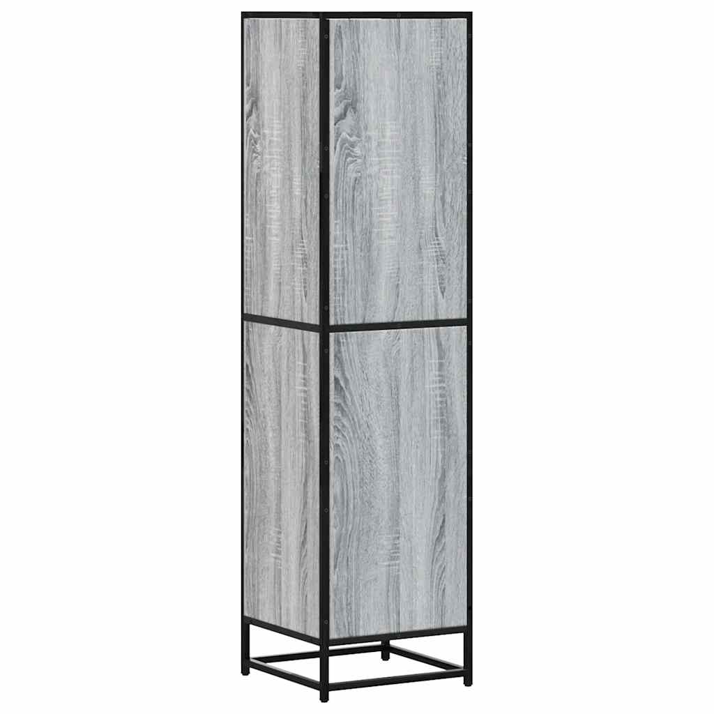 vidaXL Wysoka szafka, szary dąb sonoma, 35,5x35x139 cm