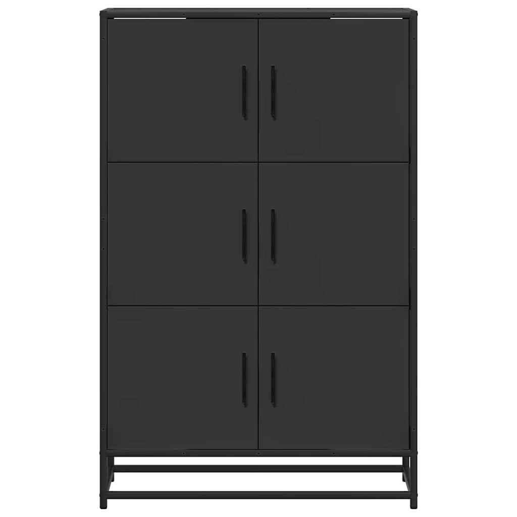 vidaXL Wysoka szafka, czarna, 68x35x106,5 cm