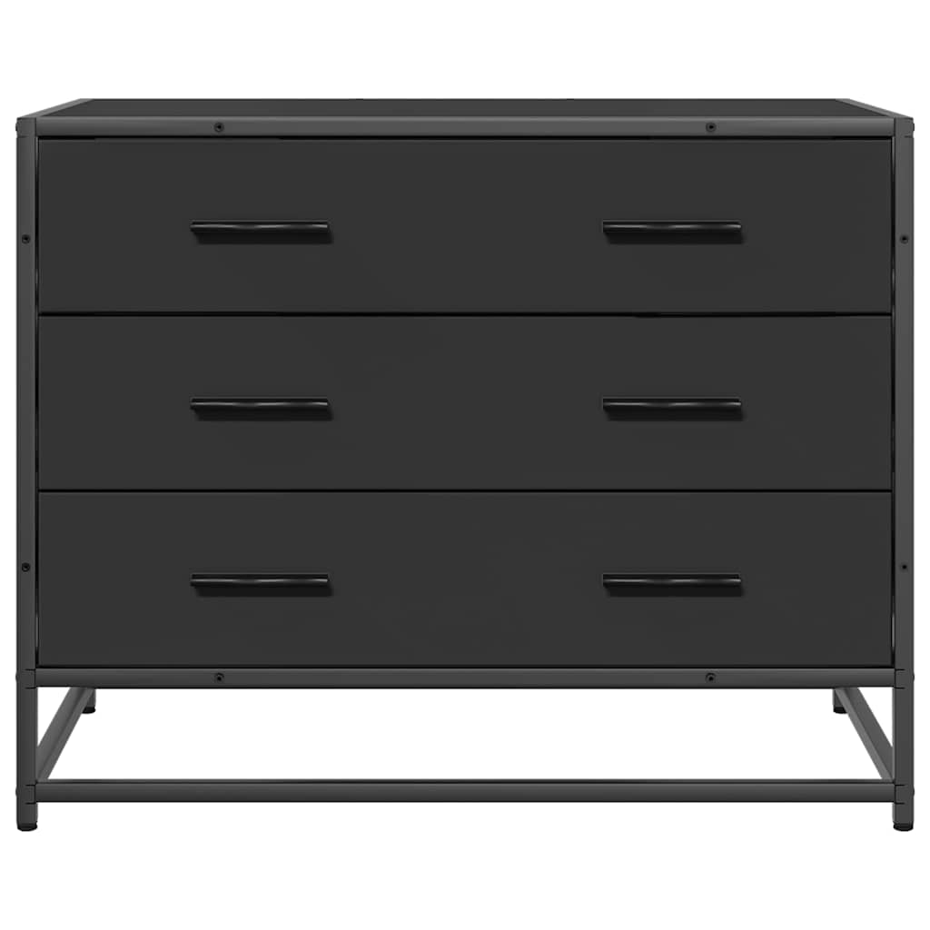 vidaXL Komoda, czarna, 70x41x56 cm, materiał drewnopochodny