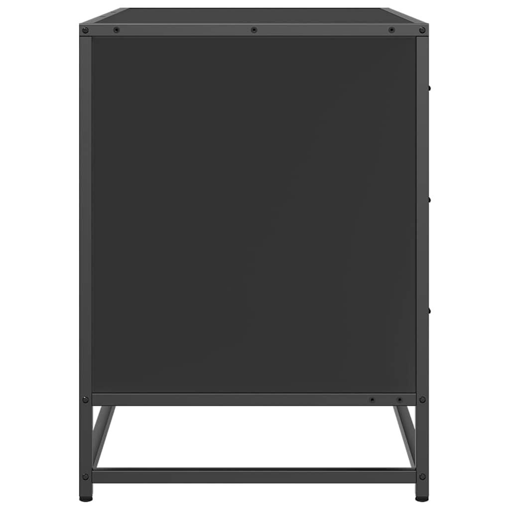 vidaXL Komoda, czarna, 70x41x56 cm, materiał drewnopochodny