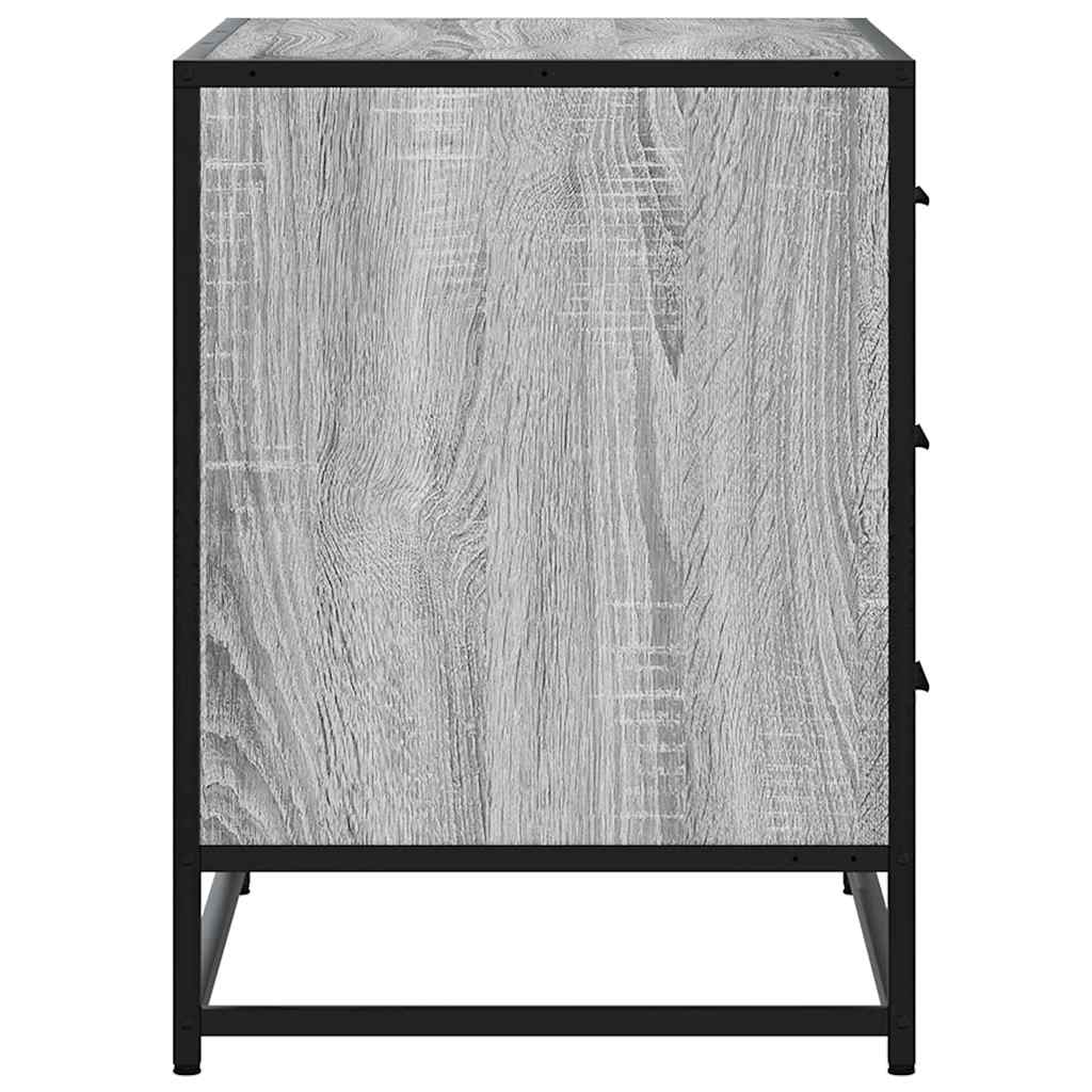 vidaXL Komoda, szary dąb sonoma, 70x41x56 cm, materiał drewnopochodny