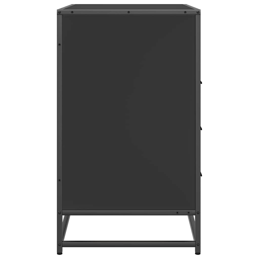 vidaXL Komoda, czarna, 70x41x70 cm, materiał drewnopochodny