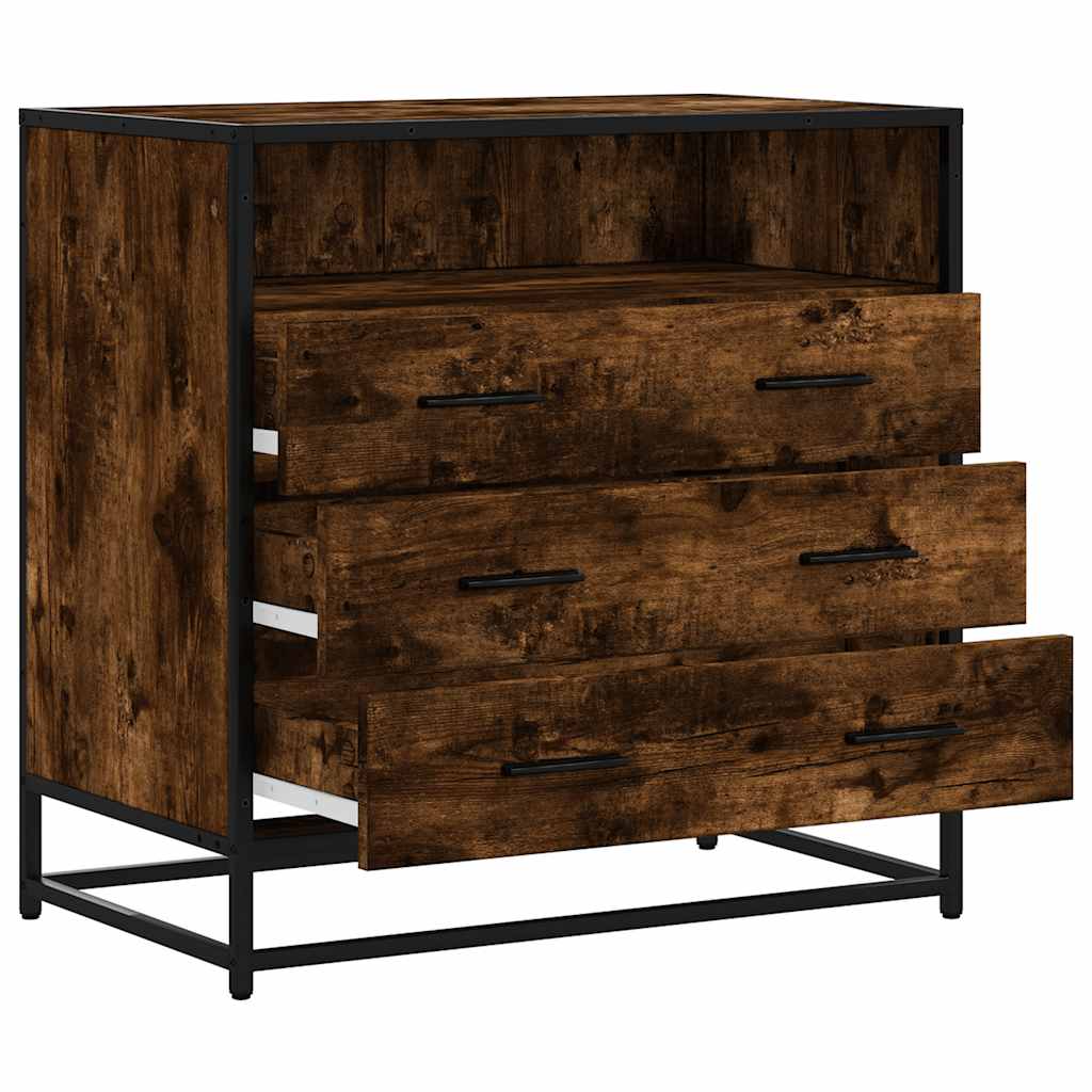vidaXL Komoda, przydymiony dąb, 70x41x70 cm, materiał drewnopochodny