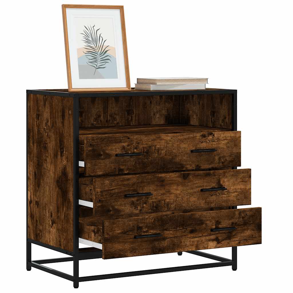 vidaXL Komoda, przydymiony dąb, 70x41x70 cm, materiał drewnopochodny