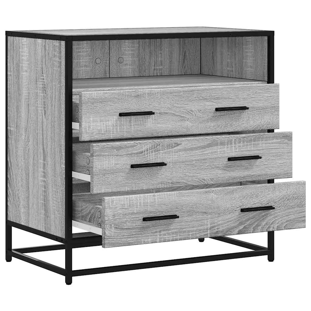 vidaXL Komoda, szary dąb sonoma, 70x41x70 cm, materiał drewnopochodny