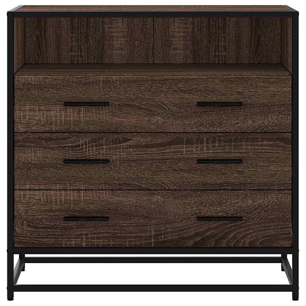 vidaXL Komoda, brązowy dąb, 70x41x70 cm, materiał drewnopochodny