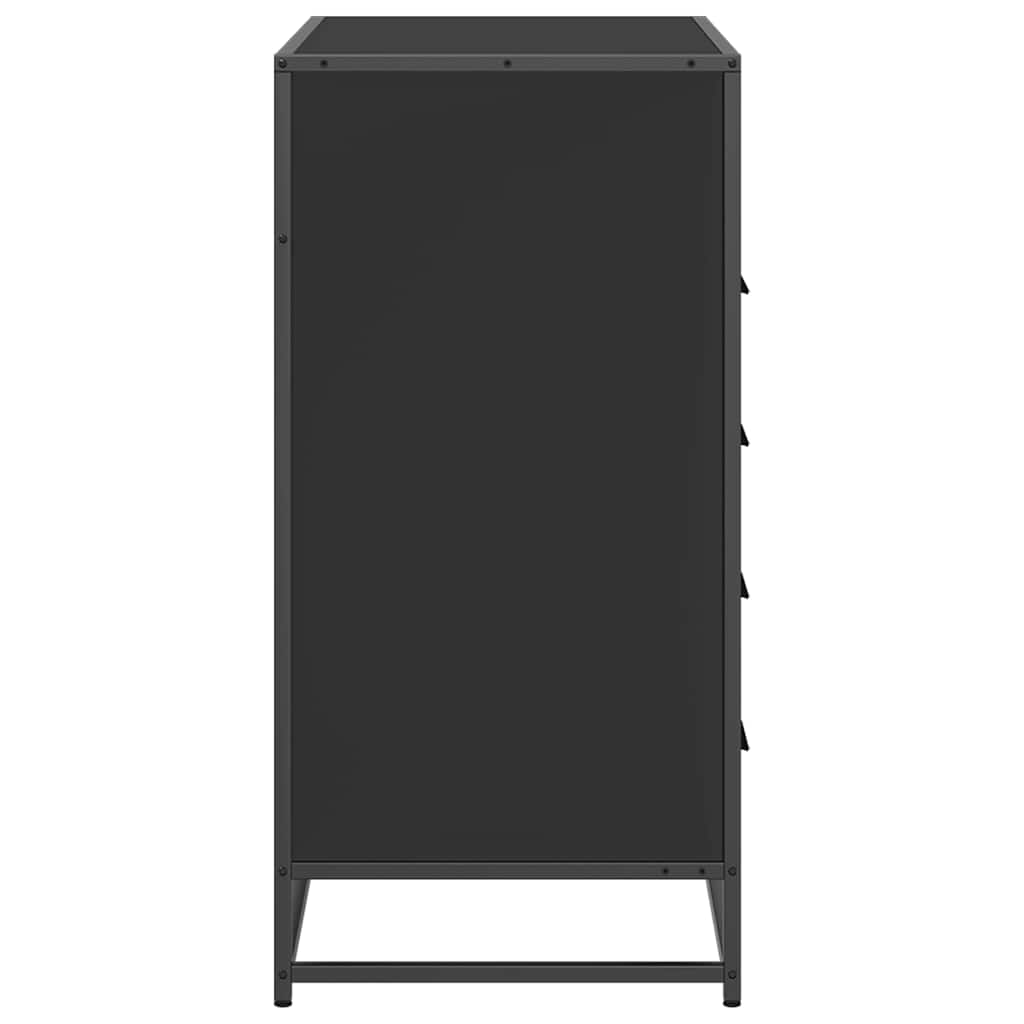 vidaXL Komoda, czarna, 70x41x83,5 cm, materiał drewnopochodny