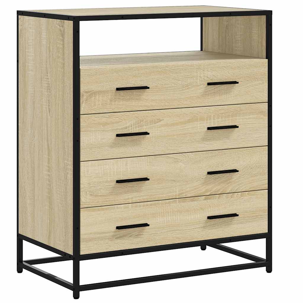 vidaXL Komoda, dąb sonoma, 70x41x83,5 cm, materiał drewnopochodny
