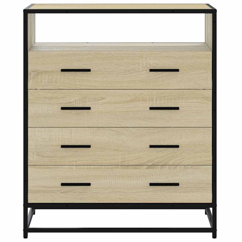 vidaXL Komoda, dąb sonoma, 70x41x83,5 cm, materiał drewnopochodny