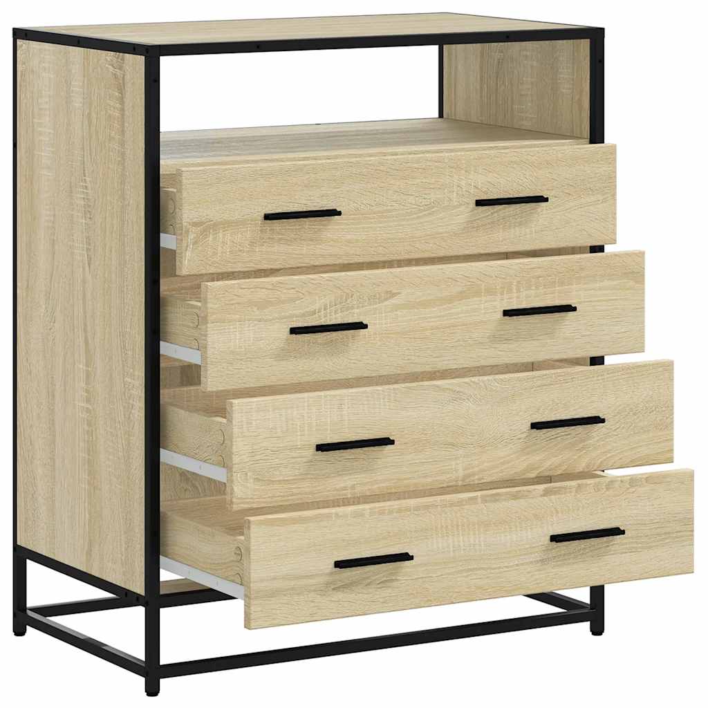 vidaXL Komoda, dąb sonoma, 70x41x83,5 cm, materiał drewnopochodny