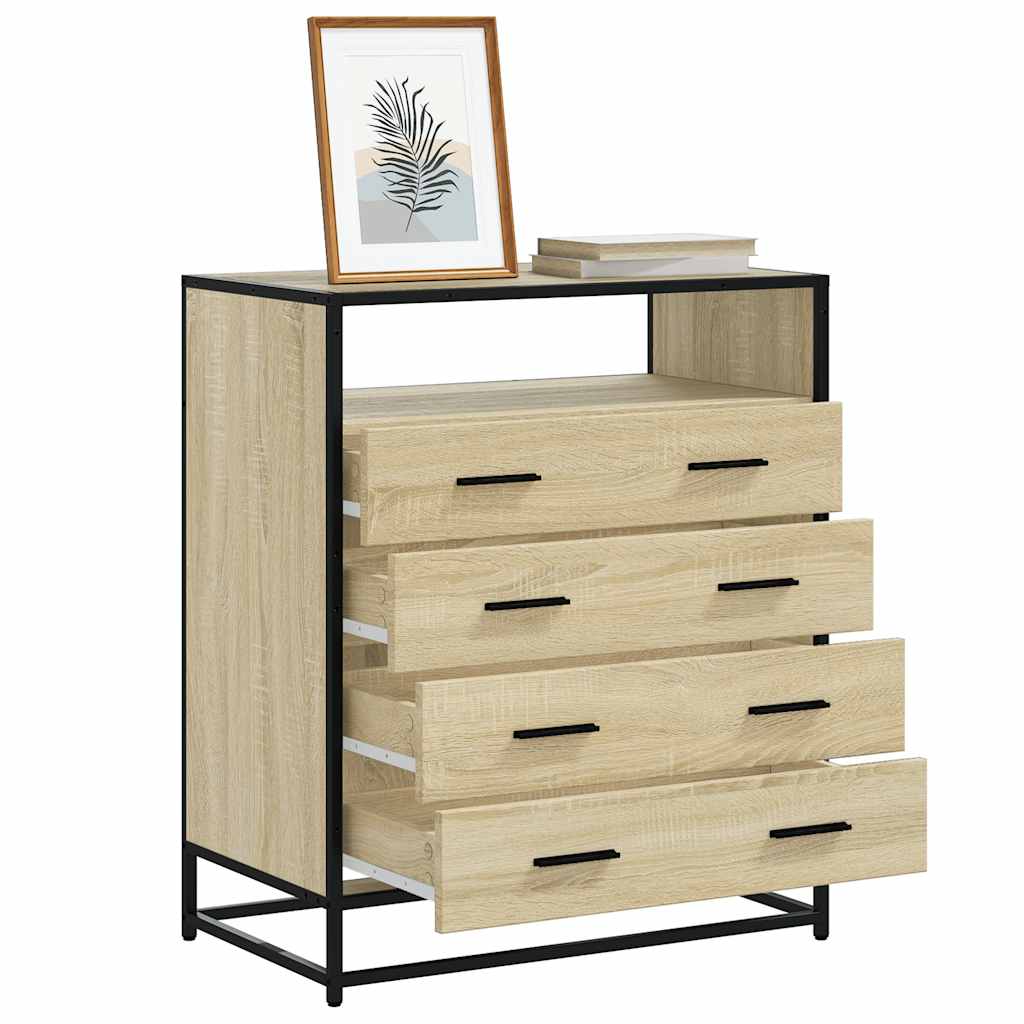 vidaXL Komoda, dąb sonoma, 70x41x83,5 cm, materiał drewnopochodny