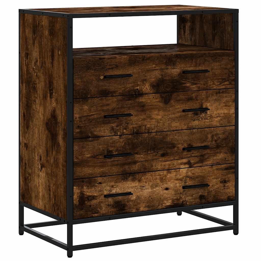 vidaXL Komoda, przydymiony dąb, 70x41x83,5 cm, materiał drewnopochodny