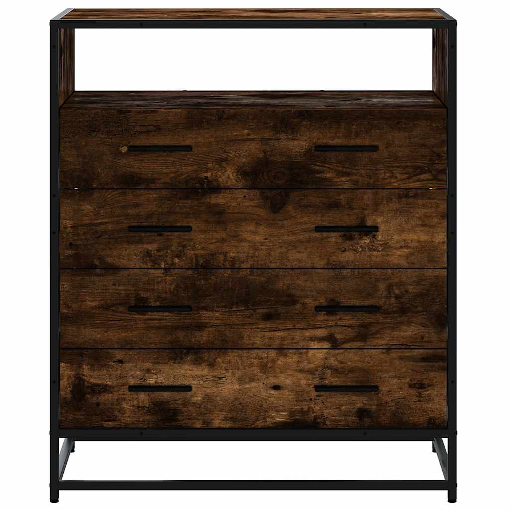 vidaXL Komoda, przydymiony dąb, 70x41x83,5 cm, materiał drewnopochodny