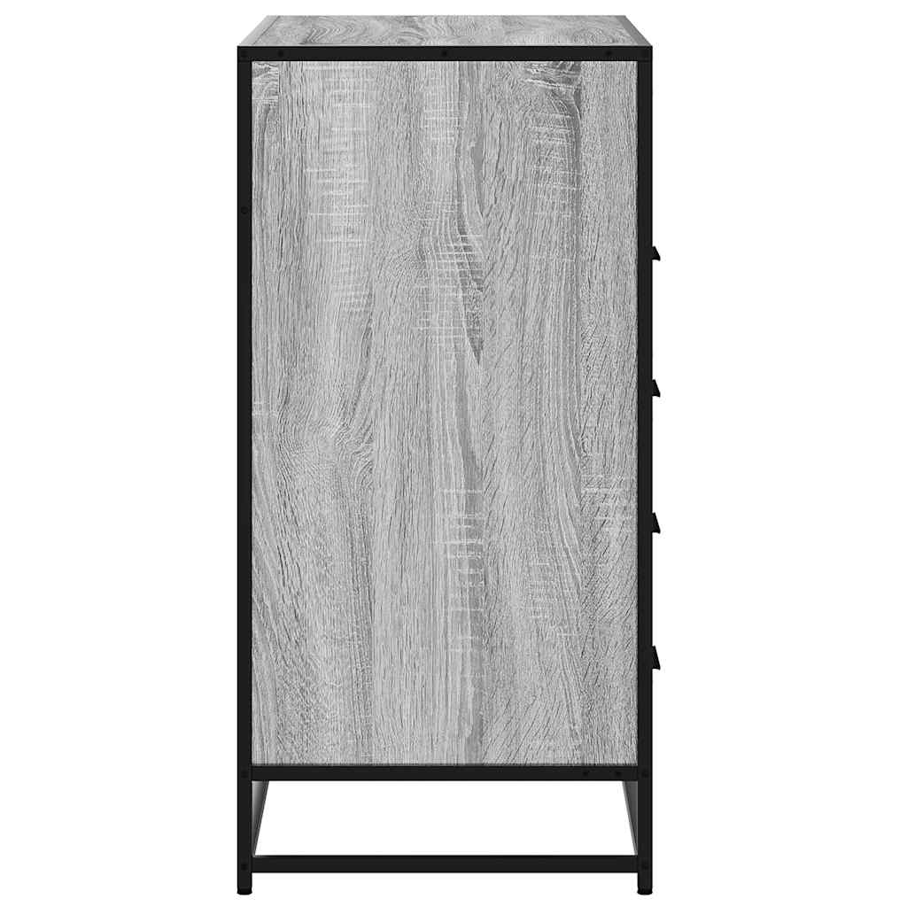 vidaXL Komoda, szary dąb sonoma, 70x41x83,5cm, materiał drewnopochodny