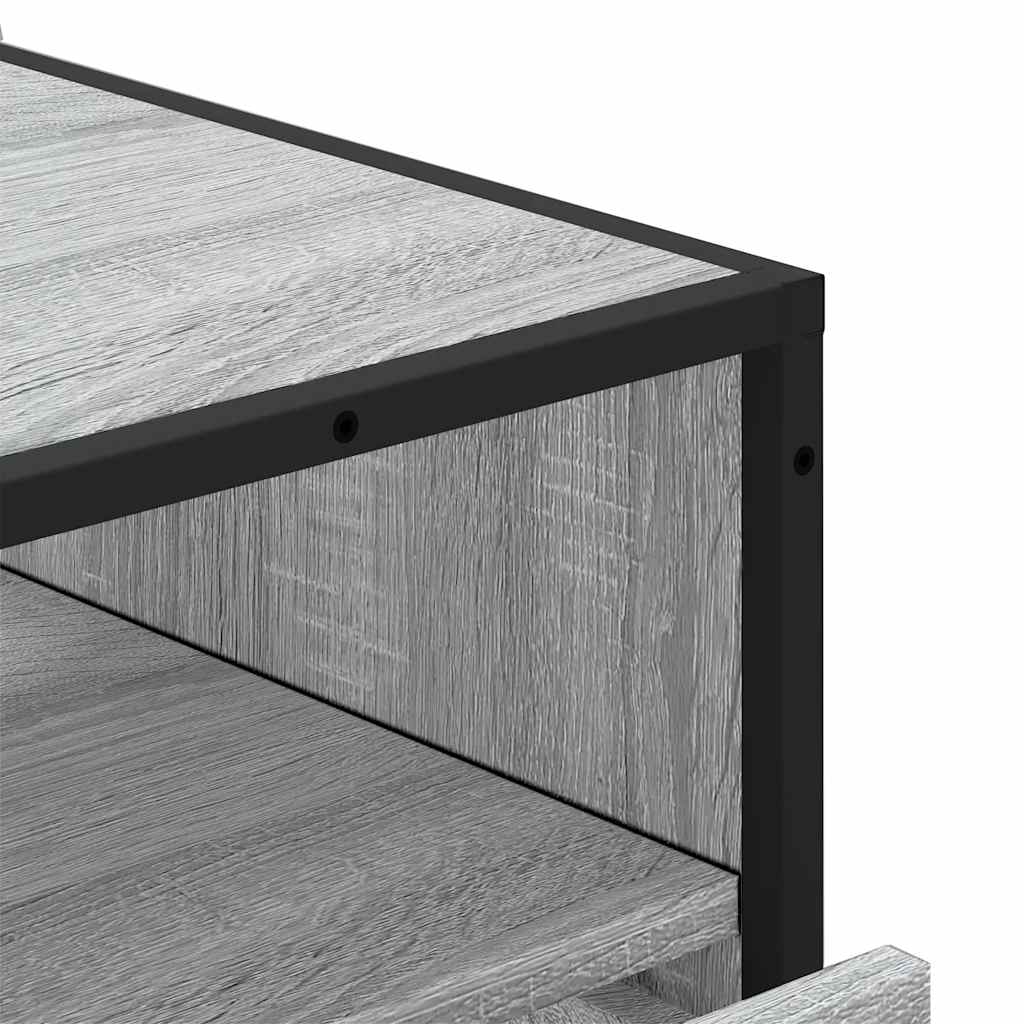 vidaXL Komoda, szary dąb sonoma, 70x41x83,5cm, materiał drewnopochodny