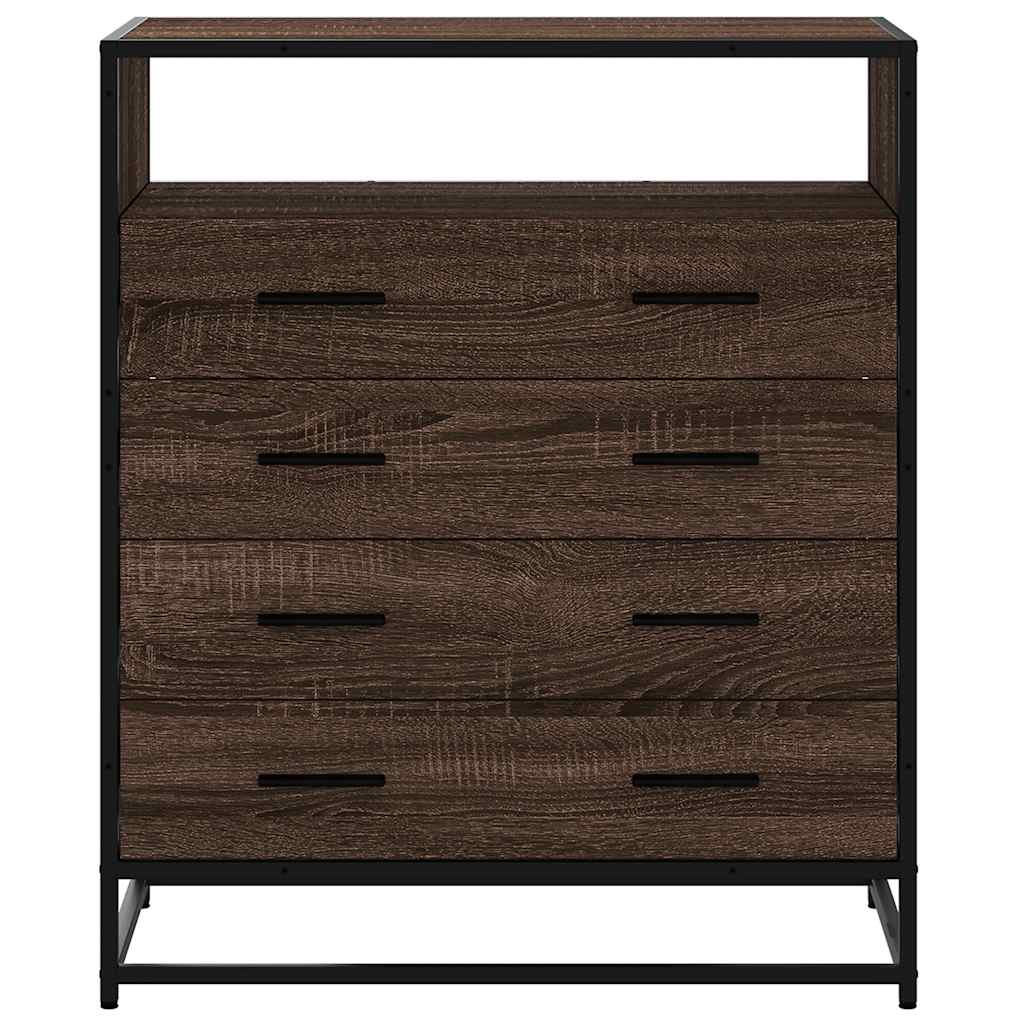 vidaXL Komoda, brązowy dąb, 70x41x83,5 cm, materiał drewnopochodny