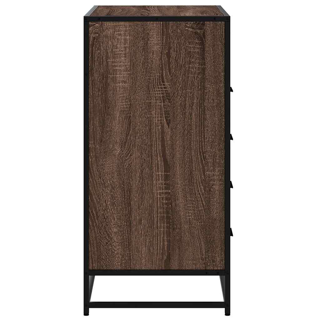 vidaXL Komoda, brązowy dąb, 70x41x83,5 cm, materiał drewnopochodny