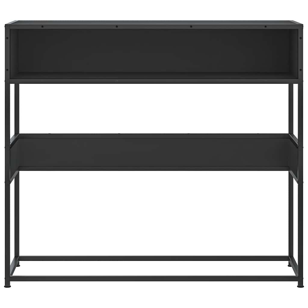 vidaXL Stolik konsolowy, czarny, 90x35x80 cm, materiał drewnopochodny