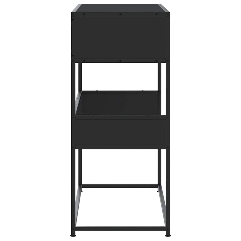 vidaXL Stolik konsolowy, czarny, 90x35x80 cm, materiał drewnopochodny