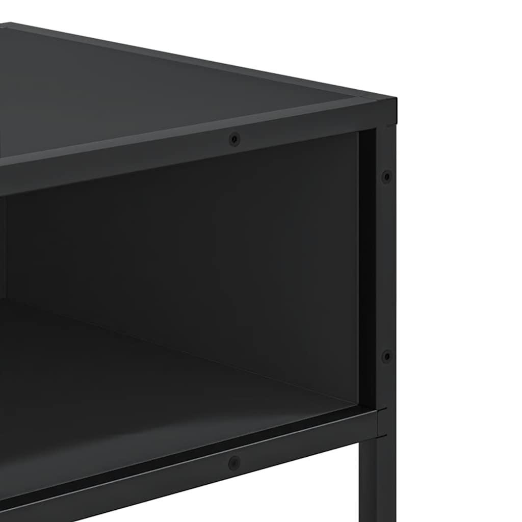 vidaXL Stolik konsolowy, czarny, 90x35x80 cm, materiał drewnopochodny