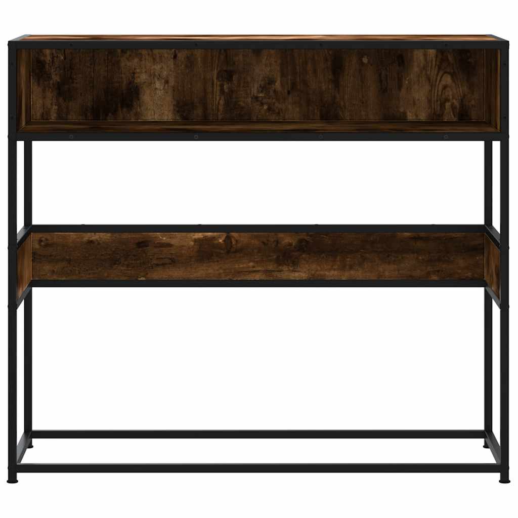 vidaXL Stolik konsolowy, przydymiony dąb, 90x35x80 cm