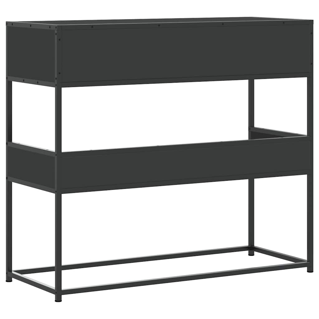 vidaXL Stolik konsolowy, czarny, 90x35x80 cm, materiał drewnopochodny