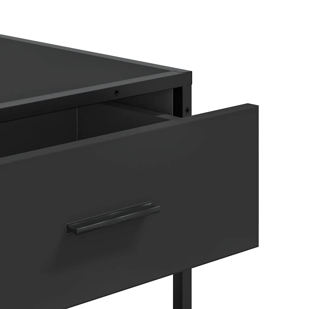 vidaXL Stolik konsolowy, czarny, 90x35x80 cm, materiał drewnopochodny