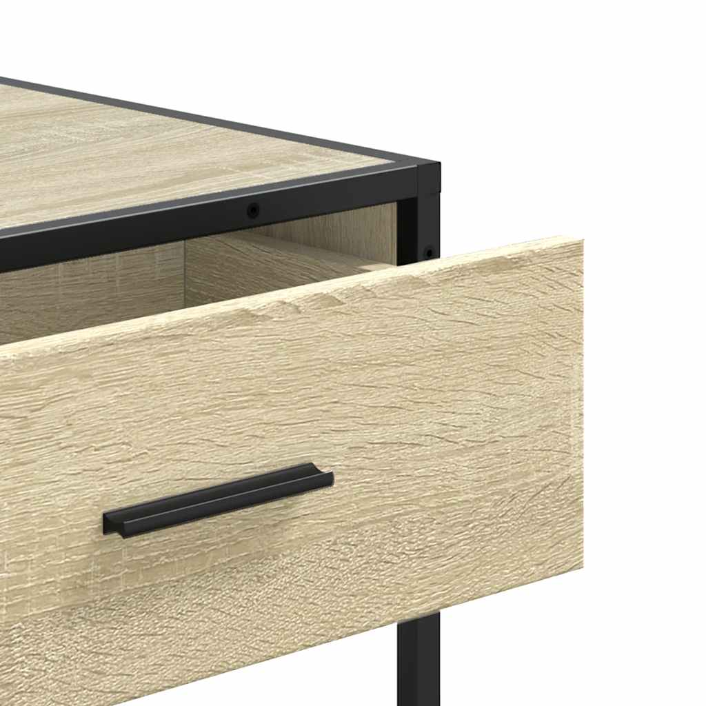 vidaXL Stolik konsolowy, dąb sonoma, 90x35x80 cm